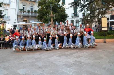 Foto di gruppo di majorette e banda alla Festa dello Sport – Festa dello Sport 2017 – Martina Franca