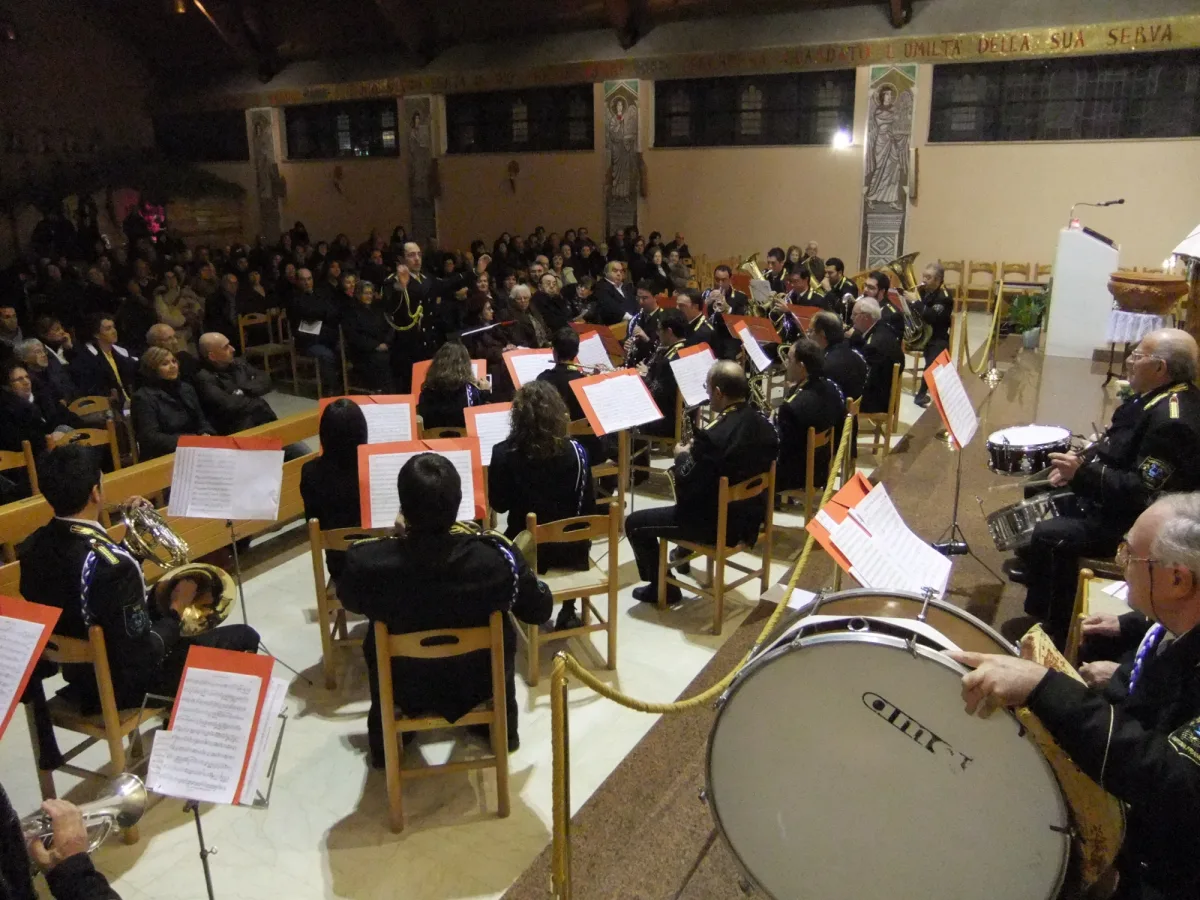 La banda durante il concerto di Natale – Concerto di Natale 2009 – Martina Franca