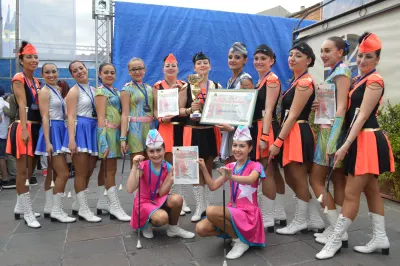 Le majorette sul palco della premiazione a Giulianova – 1 Campionato Nazionale Majorettes-Sport, Giulianova – Giulianova (TE)